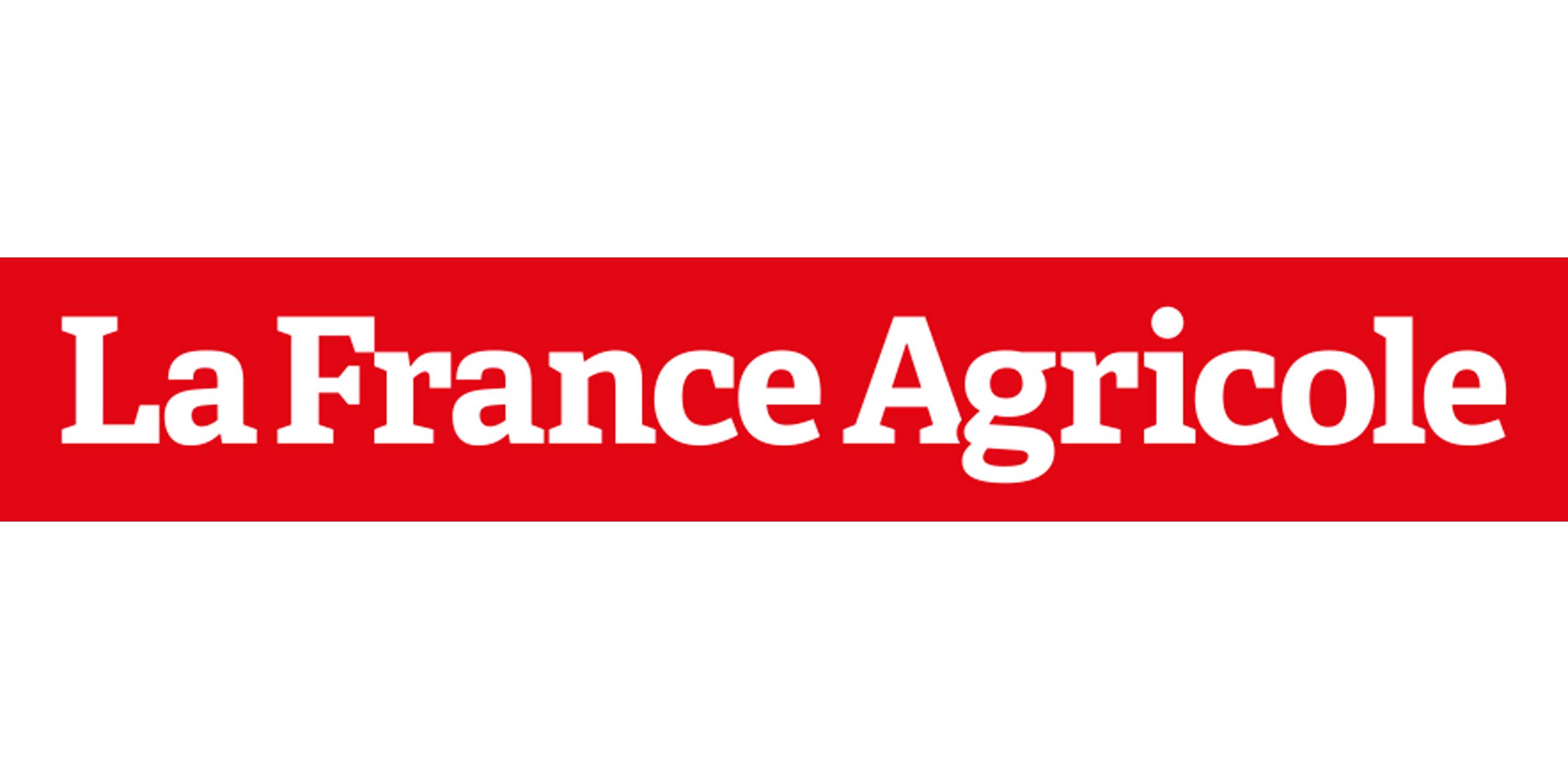 The text 'La France Agricole' is displayed in white on a red background, clearly and boldly presented.