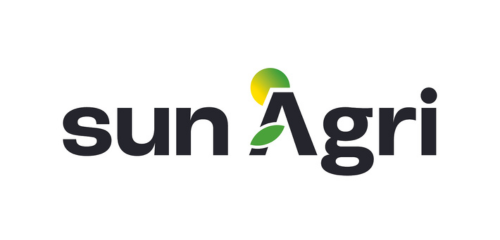 Logo of sunAgri featuring yellow and green elements, symbolising sustainable agriculture.